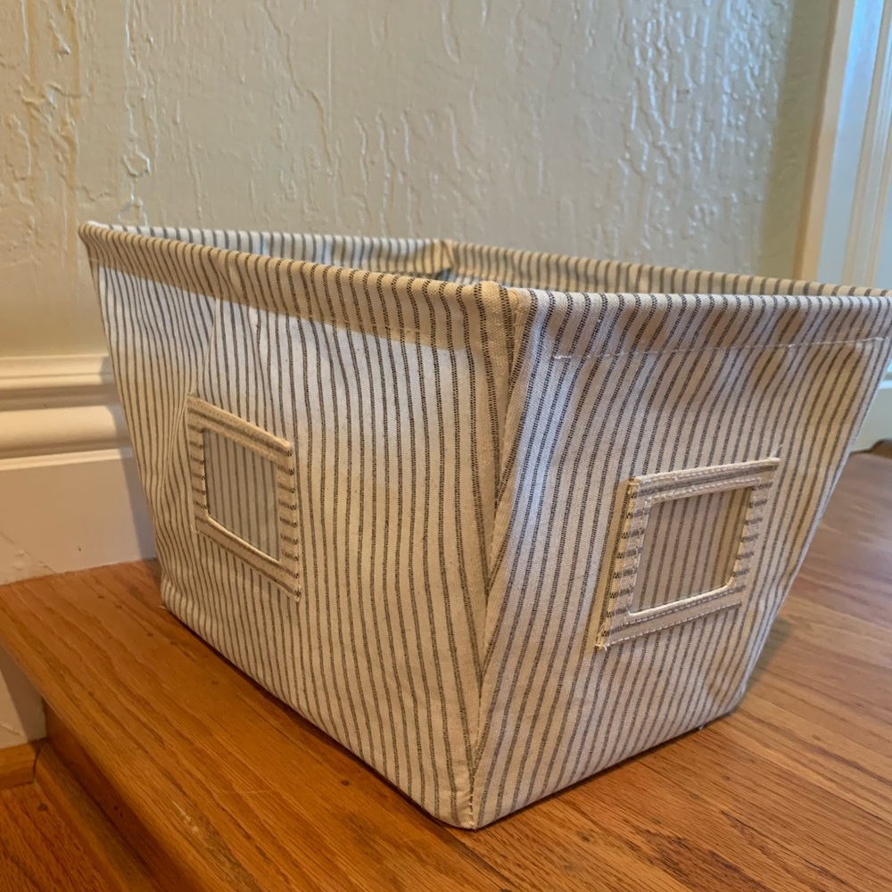 Cute linen Storage bin
